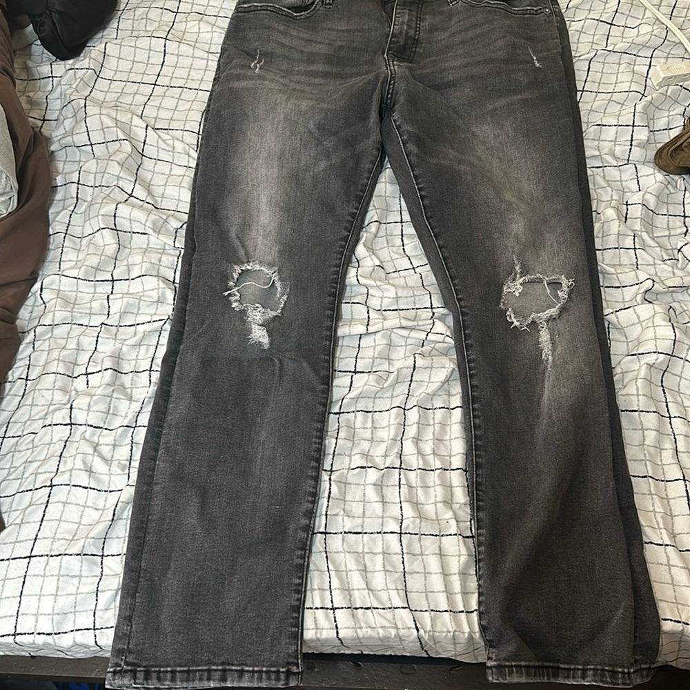 Ripped black/grayish jeans slim fit
